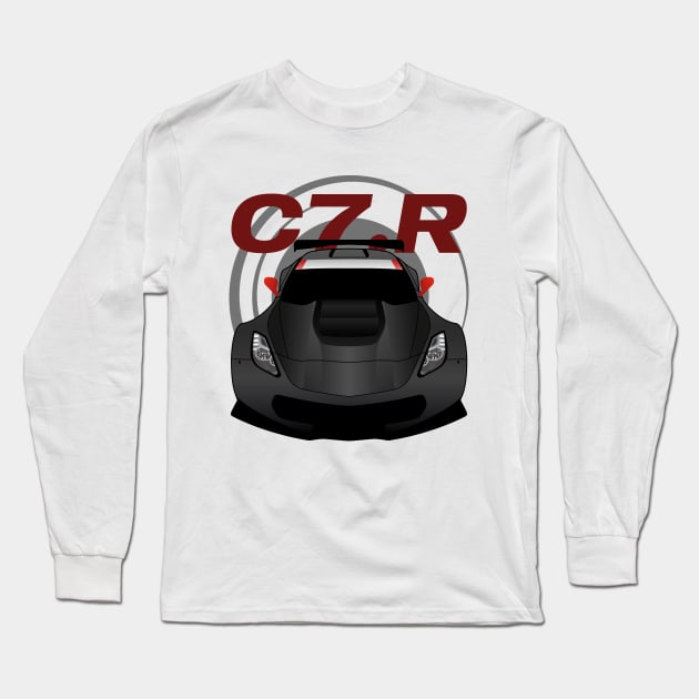 Vette Racecar Black Long Sleeve T-Shirt by turboosted